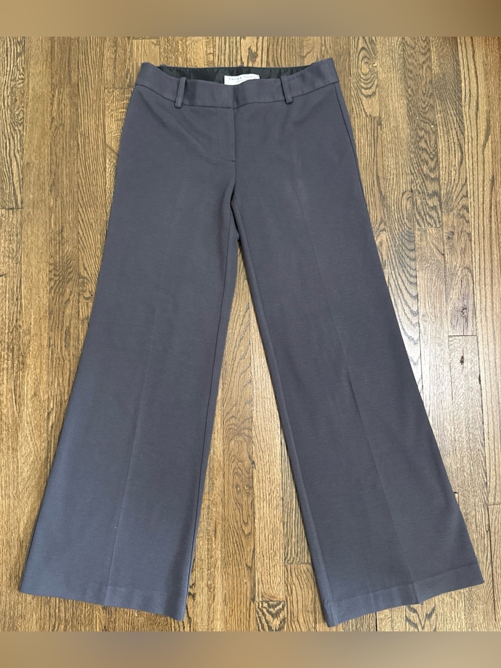 NWT Trina Turk Charcoal Wide Leg Trouser/Pants Stretch Career Office Size 10 34”